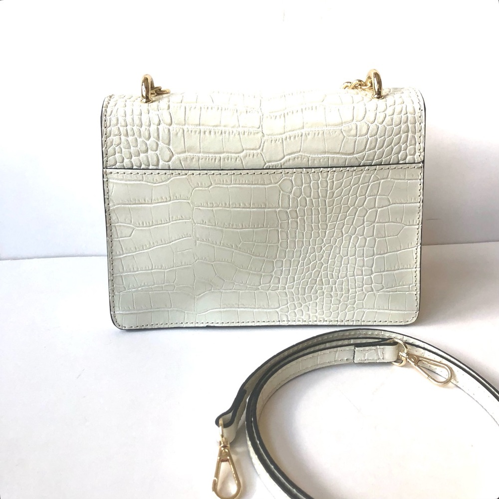 House Of Harlow 1960 Croco Embossed Leather Structured Crossbody/Shoulder Bag - Picture 3 of 14